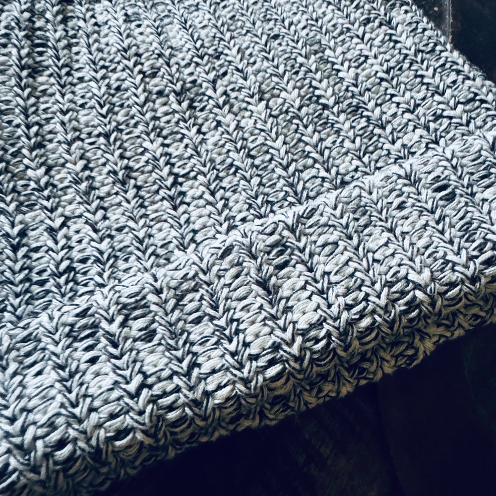 Love Your Melon Gray Knit Beanie with Brown Patch - Picture 5 of 5